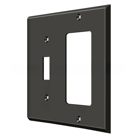 Deltana SWP4743U10B Switch Plate Cover 1 Toggle & 1 Rocker Oil Rubbed Bronze