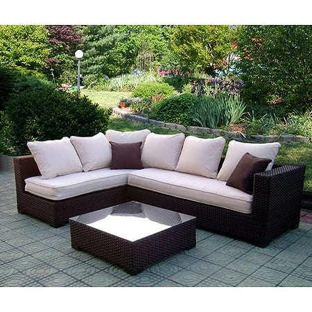 Positano 3-Piece Resin Wicker Sectional Set