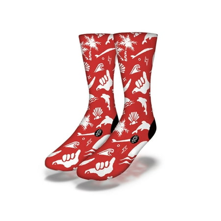 

RUSTIC SURF Fun Surfing Socks (Red)