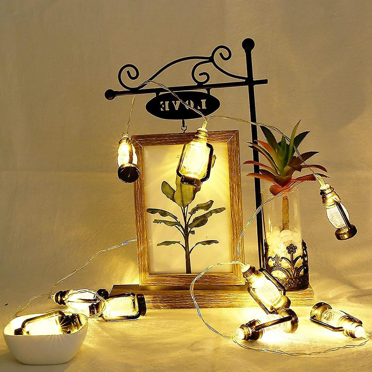 Shxx Led Kerosene Lamp String Lights House Courtyard Xmas Decor Waterproof Garden Outdoor