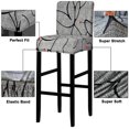thumbnail image 3 of Jacquard Bar Chair Stool Cover - 4 Pack Stretch Chair Slipcover Pattern for Short Swivel Dining Chair-Counter Height Side Chairs,24, 3 of 7