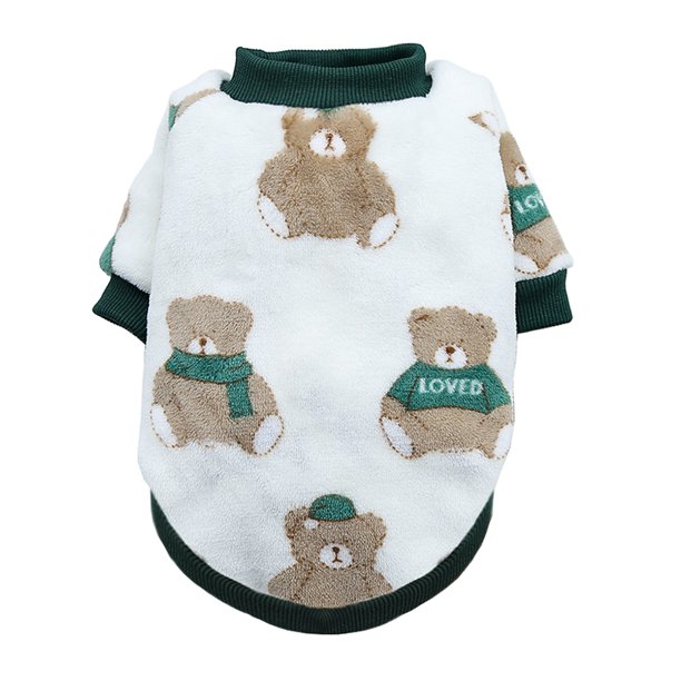 Chaleco de franela suave para mascotas, ropa cálida de invierno para perros pequeños, con estampado de dibujos animados, para cachorros y gatos, abrigo para bulldog francés y yorkshire terrier.