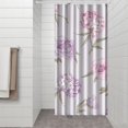 thumbnail image 3 of Waterproof Pioneer Shower Curtain 36x72 Inch Polyester Unique Colorful Floral Shower Curtain for Bathroom Hotel Home Decor with 7 Plastic Hooks, 3 of 5