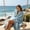 #135Light Blue, variant on Turkish beach towel skin friendly quick drying double sided plush, large striped beach swimming towel, highly absorbent without shedding hairs, perfect for sports and gym use.