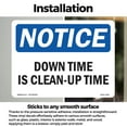 thumbnail image 3 of Down Time Is Clean OSHA Notice Vinyl Decal Label 24 Inch x 18 Inch - 5 Pack, 3 of 6
