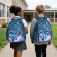thumbnail image 2 of Yspwyqan 4Pcs Kids Backpack And Lunch Box Set for Boys Girls Glitter Blue Butterfly Lightweight School Backpack Set with Lunch Bag Pencil Case for Elementary Middle High School Travel, 2 of 7