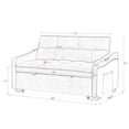 thumbnail image 4 of Convertible Chair Bed, 3 in 1 Convertible Sofa Bed Sleeper Chair with Adjustable Backrest & Side Pokcets, Built-in USB Power Outlet, Pull Out Sofa Bed, Sofa Bed Couch Loveseat Sleeper, Black, 4 of 9