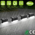 thumbnail image 4 of Solarek Solar Lights Outdoor Waterproof Solar Powered Deck Step Lights for Patio Garden Backyard Garage Driveway Pathway Outside Wall Lighting, 4 of 10