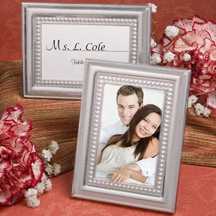 Matte Silver Metal Place Card/Photo Frames, 36, Matte Silver Metal Photo Frames And Place Card Holders By (Best Places To Metal Detect For Silver Coins)