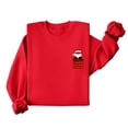 thumbnail image 4 of Enjoytime Winter Sweatshirts for Women Cute Printed Pullover Long Sleeve Tops Xmas Holiday Casual Crewneck Sweatshirt Red S, 4 of 6