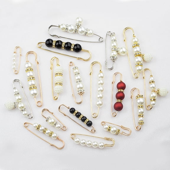 SmartBy Safety Brooch Fine Workmanship Prevent Exposure Attractive Faux Pearl Women Safety Pin for Jewelry Craft