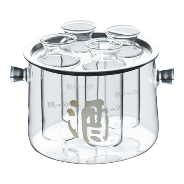 Juego de Sake de cristal Perfecl Jarra de Sake transparente para hogar y hotel
