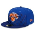 thumbnail image 3 of Men's New Era Blue New York Knicks  Rally Drive Checkerboard 59FIFTY Crown Fitted Hat, 3 of 6