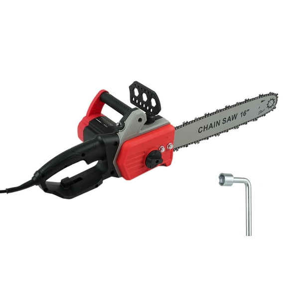 Motosierra eléctrica de 1800 W, potente motosierra con cable de 16 pulgadas.