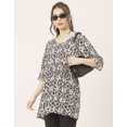 thumbnail image 5 of Moomaya 3/4 Sleeves Rayon Fit & Flare Top - Regular Fit Spring Fashion, 5 of 9