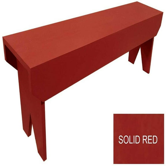 Contemporary Home Living 4' Red Modern Style Simple Bench