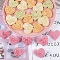 thumbnail image 6 of Opvise 10Pcs Cookie Cutter Reusable Cartoon Design Non-stick DIY Happy Valentine's Day Love Heart Shape Fondant Cake Stamp Kitchen Supplies Pink, 6 of 7