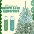 thumbnail image 4 of 7.6ft Pre-Lit Artificial Christmas Trees, Green Christmas Tree with Pre-Strung 300 LED Lights and 1200 Tips, Indoor Outdoor Christmas Decoration for Home Party Office, 4 of 7