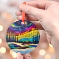 thumbnail image 4 of Aurora Borealis, Northern Lights Window Suncatcher, Stained Glass Style Wall or Window Hanging, Gift For Camping Lovers, Suncatcher, Stained Glass Ornament 2025, Holiday, 4 of 5