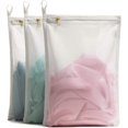 thumbnail image 1 of Bolsas de protección para ropa delicada, bolsas de malla para ropa con presillas para colgar, cierre de cremallera Ykk resistente a la oxidación, malla fina 100 % poliéster para organizar la colada o, 1 of 4