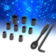 thumbnail image 4 of 1/2in Ratcheting Socket Wrench Set, Complete Specifications Socket Sets High Torsion  For Repairing Car Maintenance, 4 of 8