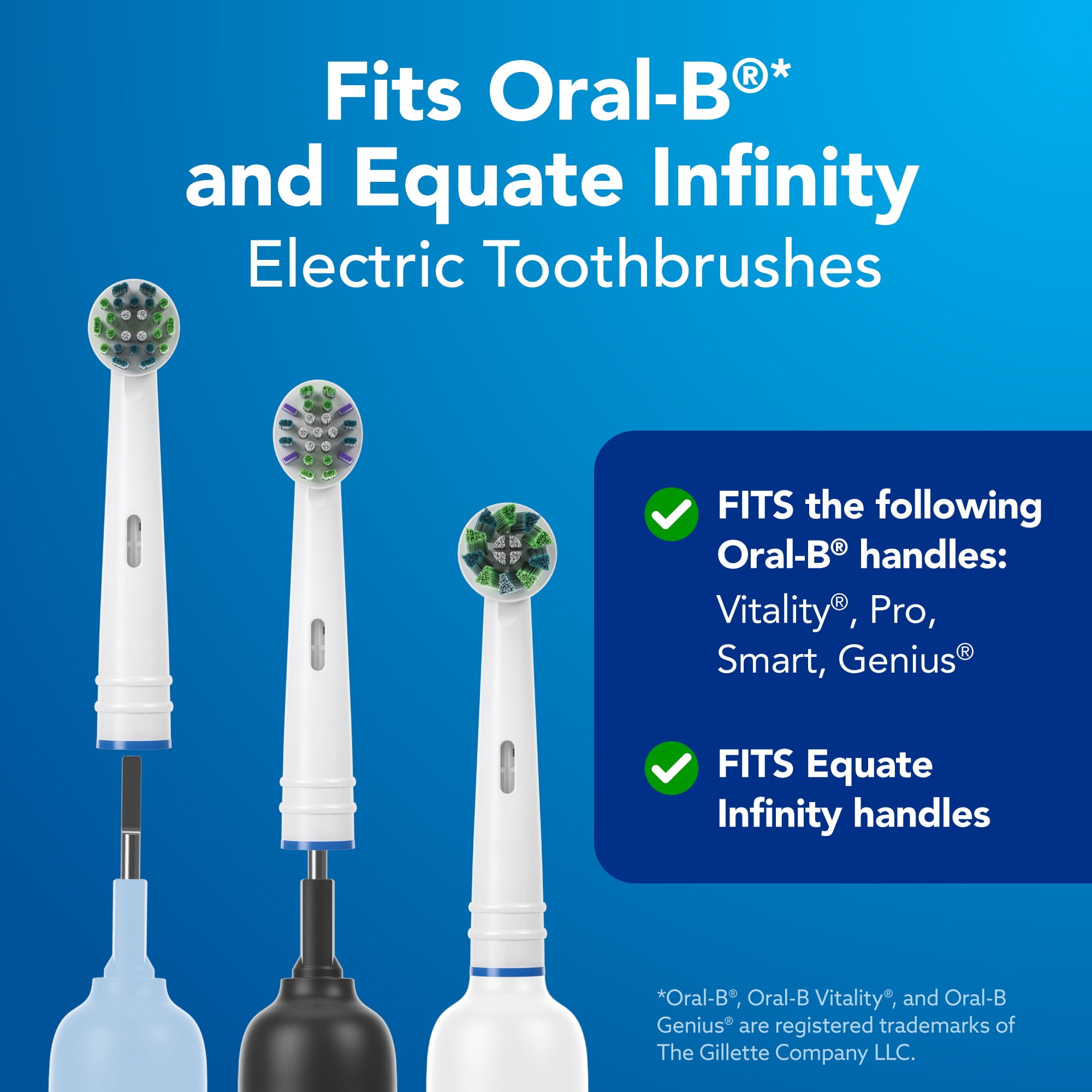 Equate Easy Flex Total Power Electric Toothbrush Replacement Heads, 8 Count