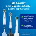 thumbnail image 4 of Equate Infinity Power Toothbrush with Antibacterial Replacement Brush Heads, White, 4 of 12