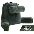 thumbnail image 3 of Husband Pillow Medium Cover Only Dark Green, Cozy Microfiber Bed Rest Pillow Cover with Arms - Array of Colors - Generous Side and Back Pockets - Perfect Fit for Your Favorite Comfy Reading Pillow, 3 of 5