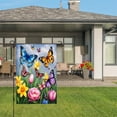 thumbnail image 3 of Amhnf Colorful Butterflies And Flowers Garden Flag For Home Outdoor Garden Yard Decor 12x18 inch, 3 of 5