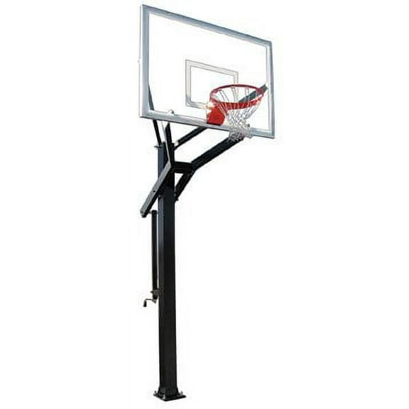 First Team PowerHouse 660 Steel-Glass In Ground Adjustable Basketball System44; Gold