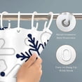 thumbnail image 5 of Shower Curtain 72x72 Inch Winter Snowflakes Waterproof Fabric Bathroom Curtain with Hooks Christmas Bath Decor, 5 of 9