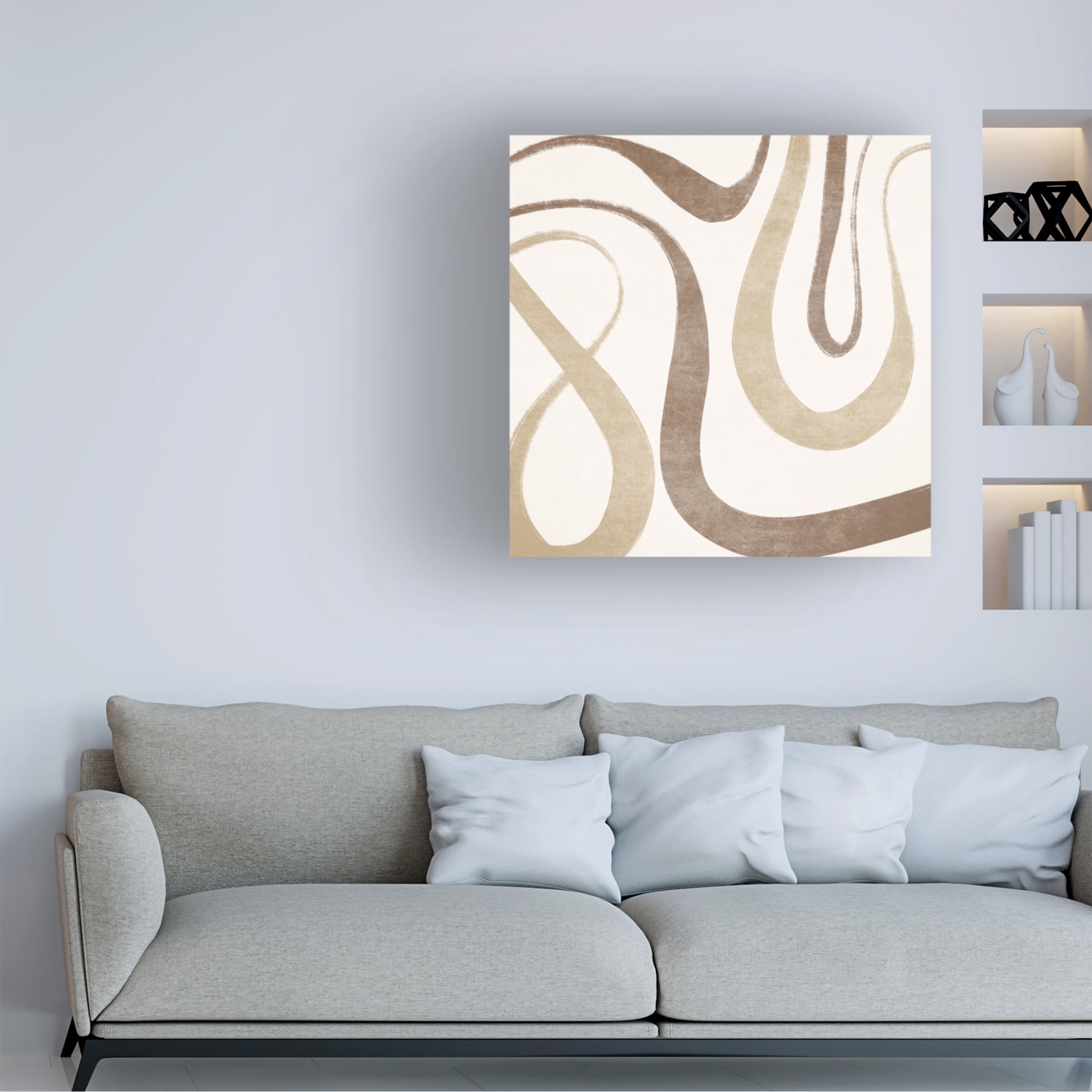 Trademark Fine Art Emel Tunaboylu  Nehir Kivrimli Set1 Canvas Wall Art