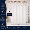 thumbnail image 2 of Dainty Home Heavyweight 10 Guage PEVA Shower Curtain Liner with 3 Magnets, Waterproof Frosted Clear Bathroom Curtain, 70" x 72", 2 of 7