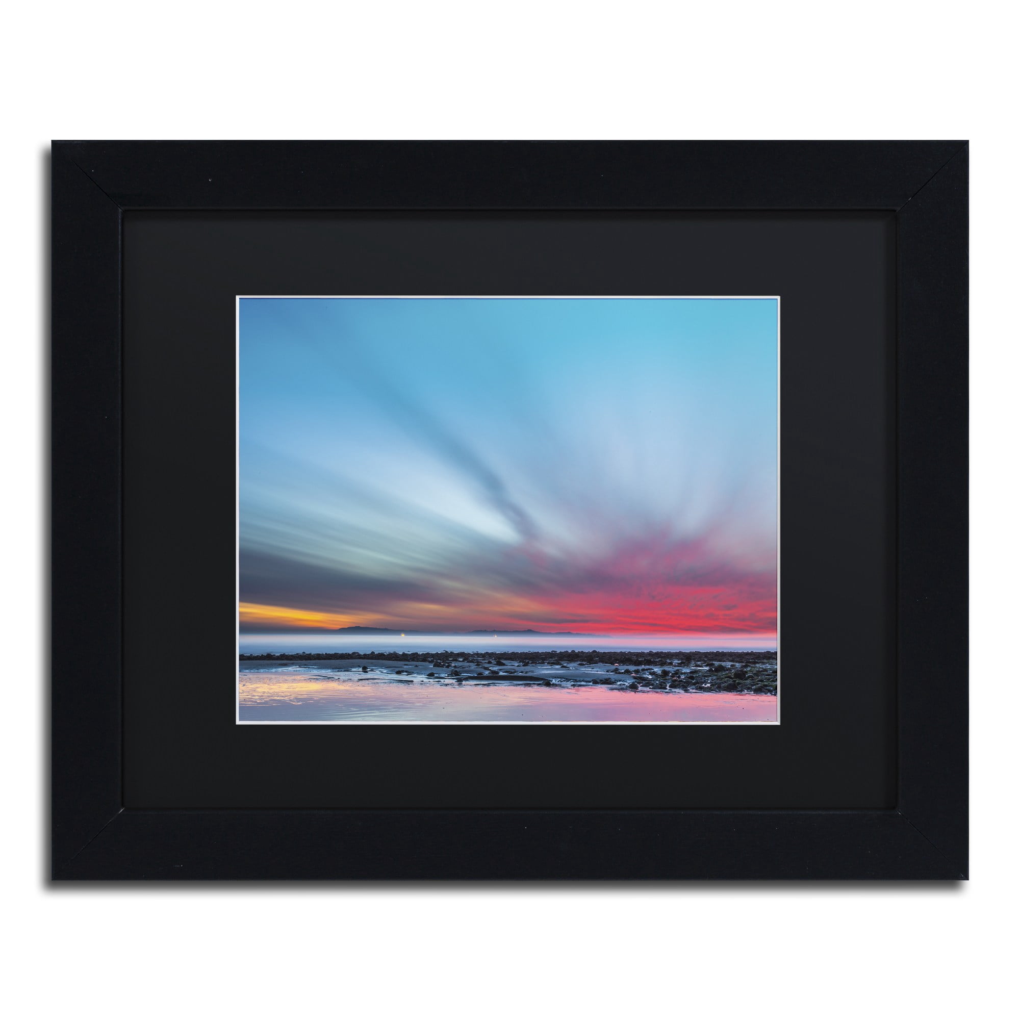 Chris Moyer 'Last Light' Black Matted Framed Art