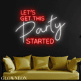 thumbnail image 2 of Glowneon Lighten Your Bar With Let's Get This Party Started Led Sign, 2 of 5