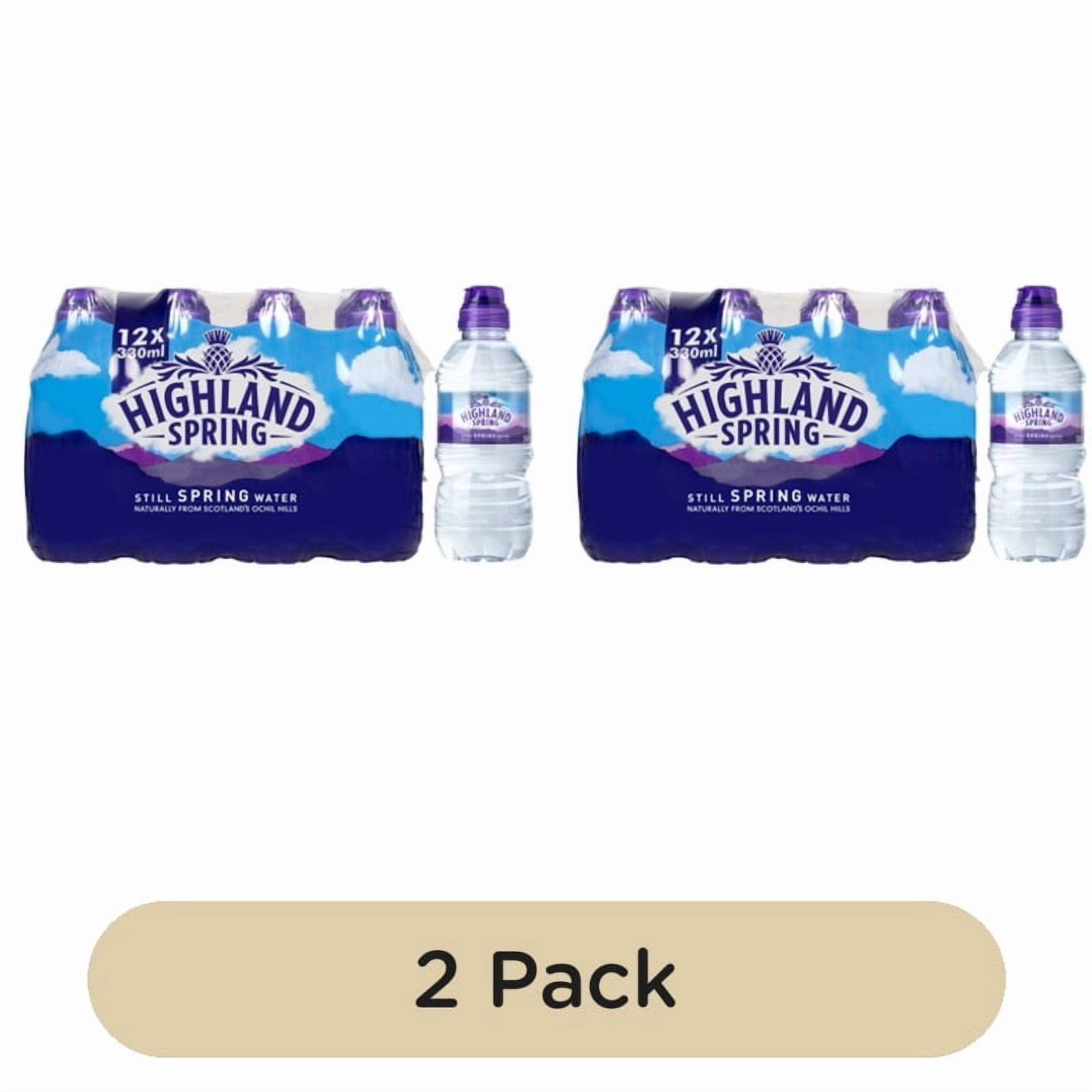 Highland Spring Sportscap Still Water Kids 12 x 330ml, British Import (Pack of 2)