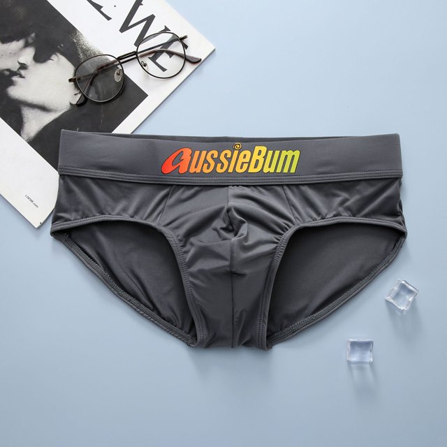 Men Triangle Underwear Low Rise Fashion Increase Capsular Elasticity Body Bag Hugging Comfortable Briefs Slip Dropshipping gray L