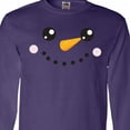 thumbnail image 4 of Inktastic Christmas Snowman, White Snowman, Carrot Nose Long Sleeve T-Shirt, 4 of 5