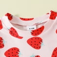 thumbnail image 6 of XZNPDUCQ Toddler Girls Clothes Embroidered Print T-Shirt and Striped Shorts 2 Piece Outfit Set Casual Elastic Shorts 2Pcs Summer 2Pcs T Shorts Set Dailywear Pink，12-18 Months, 6 of 9