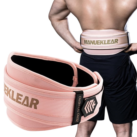 Cinturón de halterofilia M MANUEKLEAR Quick Lock rosa S 71-84 cm