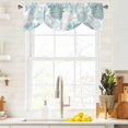 thumbnail image 2 of Tie Up Valance for Windows Turquoise Turtle Curtains Valances Rod Pocket Valance Window Treatments Ocean Coral Starfish Shell Balloon Curtains for Kitchen Living Room Bedroom Bathroom 42x12 Inch, 2 of 9
