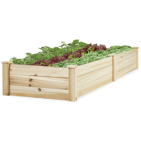 Best Choice Products Wooden Raised Garden Bed- (Best Wood For Garden Boxes)