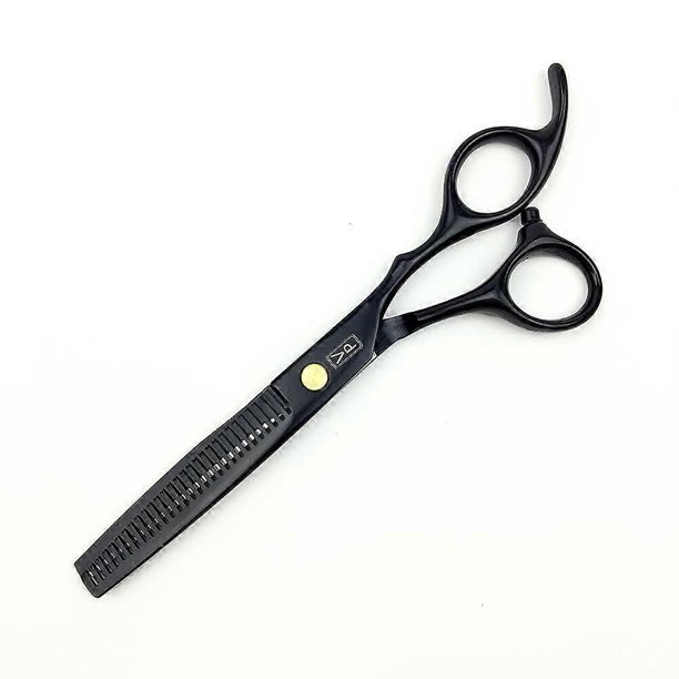 Tijeras profesionales de peluquería de 15 cm con cuchillas de precisión, de acero inoxidable, color morado.