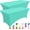 Aqua, variant on 2 Pack Spandex Tablecloth 8FT, Elastic Fitted Stretch Washable Wrinkle Free Rectangular Patio Table Cover for Outdoor Wedding Banquet Party, Rust, 96Lx30Wx30H Inch