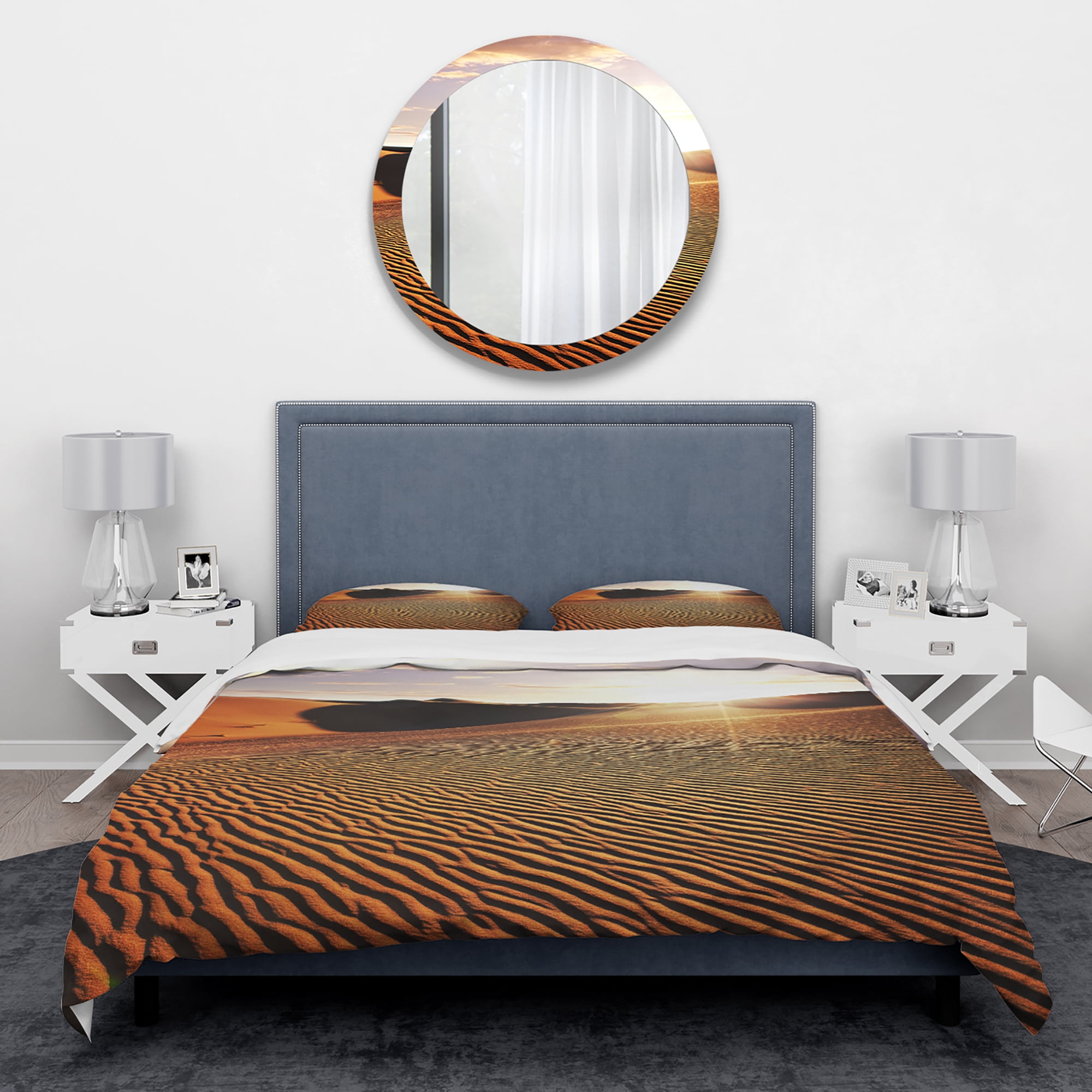 Designart 'Sahara Desert At Sunset' Traditional Duvet Cover Set