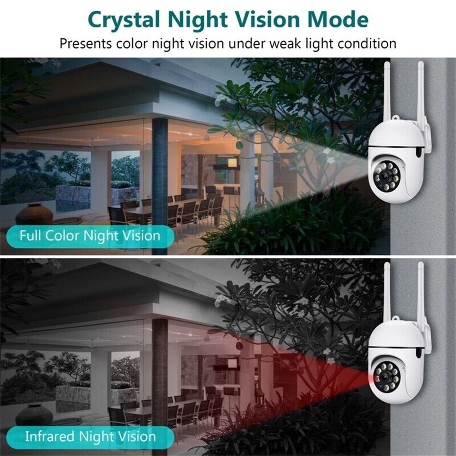 2 Packs 1080P Wireless Security Camera Outdoor 5G WiFi Night Vision 2-Way Audio PTZ Motion Detection Cloud Storage Weatherproof Home Surveillance System