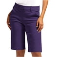 thumbnail image 2 of Mujeres Pantalones Cortos con Bolsillos Moda Verano Casual Sargamán Color Sólido Medio Pantalones Cortos, Poliéster Spandex, 2 of 9