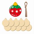 thumbnail image 3 of Bangcool Christmas Ornament Wood Hanging 80PCS Rustic Tree Decoration DIY Craft with Bell, 3 of 10
