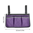 thumbnail image 4 of Bolsa lateral para silla de ruedas Reposabrazos reflectante Bolsa lateral para colgar Organizador de almacenamiento portátil, Morado Eigraketly HA003792-02, 4 of 7