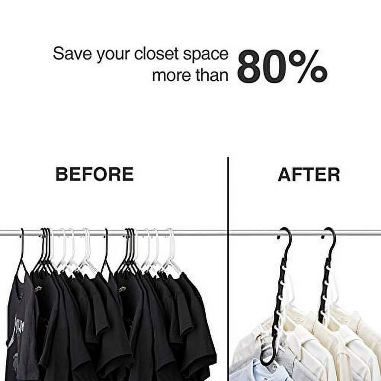 HOUSE DAY Black Magic Space Saving Hangers, Premium Smart Hanger